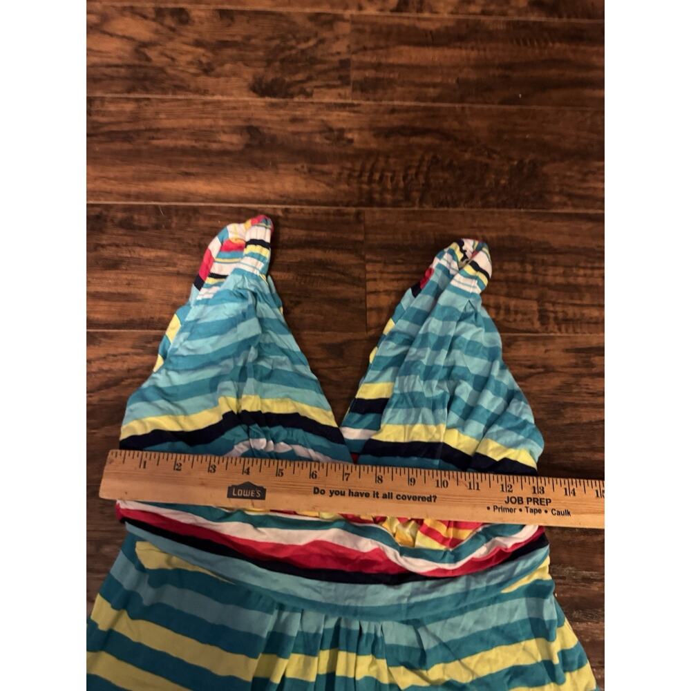 Boston Proper Women Dress Sleeveless Striped V-Neck Mini M - Picture 4 of 6